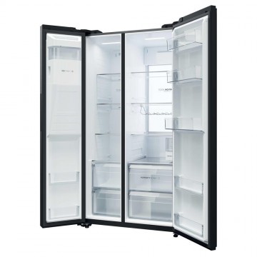 Haier Ψυγείο Ντουλάπα 601lt NoFrost Υ177.5xΠ90.5xΒ72.6εκ. Μαύρο HSW79F18DIGB